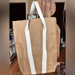 Wax paper tote bag
